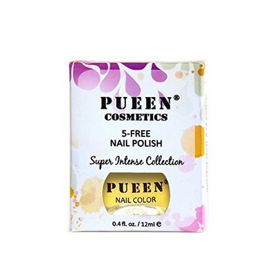 PUEEN Super Intense Nail Polish For Nail Stamping Big 5-FREE Formula Nail Color Lacquer (804 - Bright Yellow)-BH000496