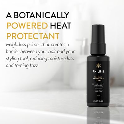 PHILIP B Thermal Protection Spray 2 oz. (60 ml) | Plump, Shine &amp; Protect Hair from Heated Hair Tools