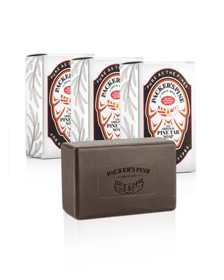 Packer&#39;s Pine Tar Soap | The Original Mens Body Soap Made With Natural Pine Tar and Pine Oils | All Natural Mens Soap Bar &amp; Camping Soap | Paraben, Sulfate, and Creosote Free Soap - (3 Pack)