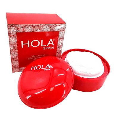Hola Spain Skin Petal Body Talc Dusting Powder &amp; Puff 4 oz.