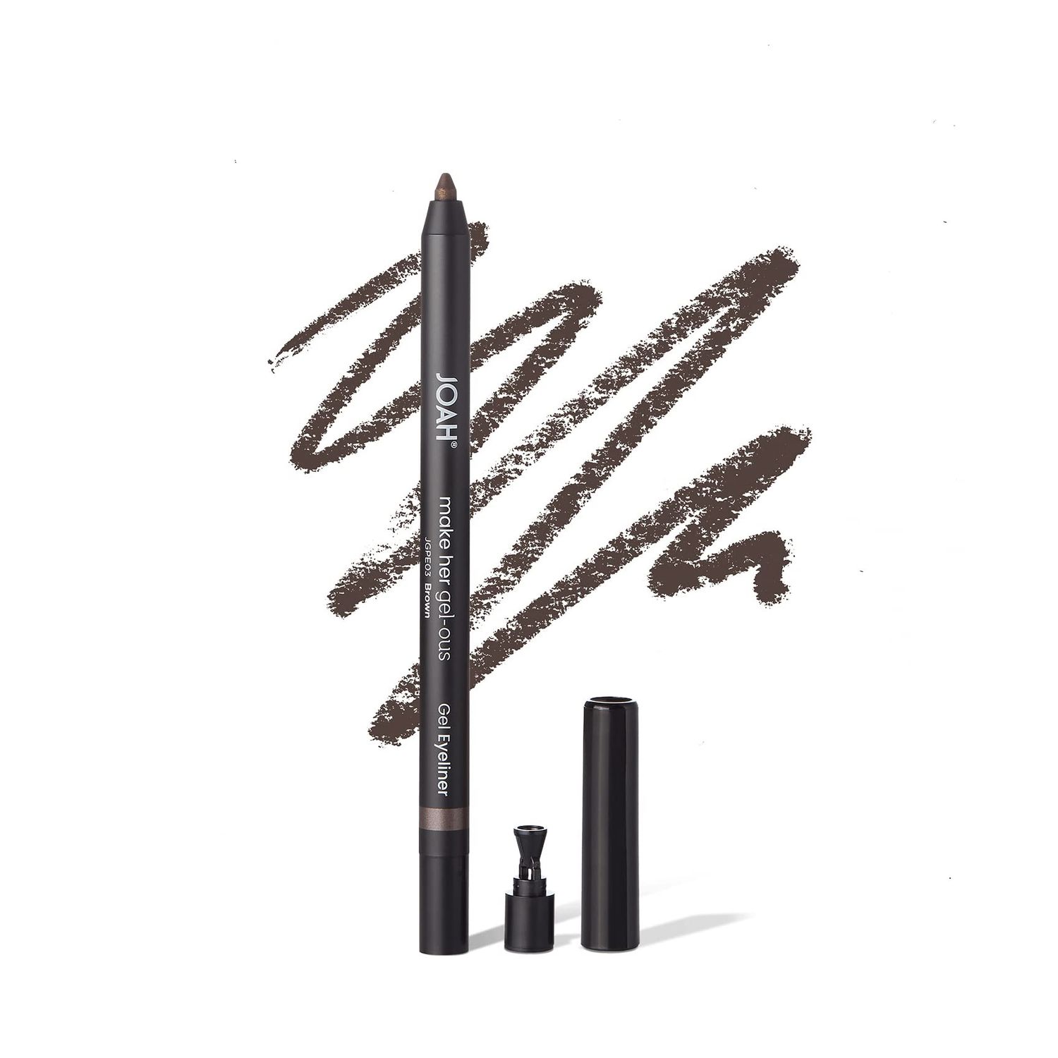 JOAH Make Her Gel-ous Gel Eyeliner with Self-Sharpening Pencil, No-Tug Waterproof Formula &amp; Long-Lasting Finish &amp; Color Definition, Creamy Gel Texture, Black