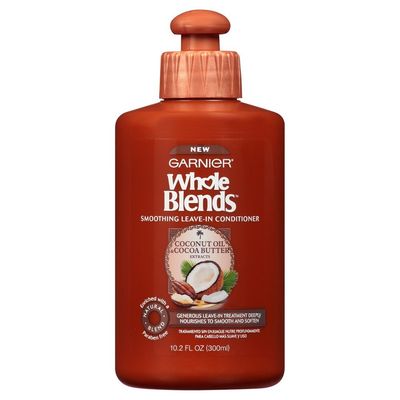 Garnier Whole Blends Smoothing Leave-in Conditioner, Coconut Oil &amp; Cocoa Butter 10.2 Fl Oz (1 Count)