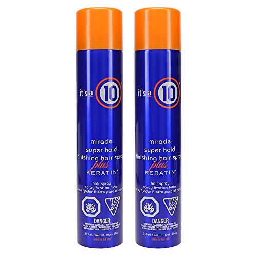 It&#39;s a 10 Miracle Super Hold Finishing Spray Plus Keratin, 10 oz (Pack of 2)