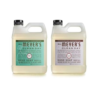 Mrs. Meyer&#39;s Liquid Hand Soap Refill, 1 Basil, 1 Lavender, 2 CT(Variety Pack)