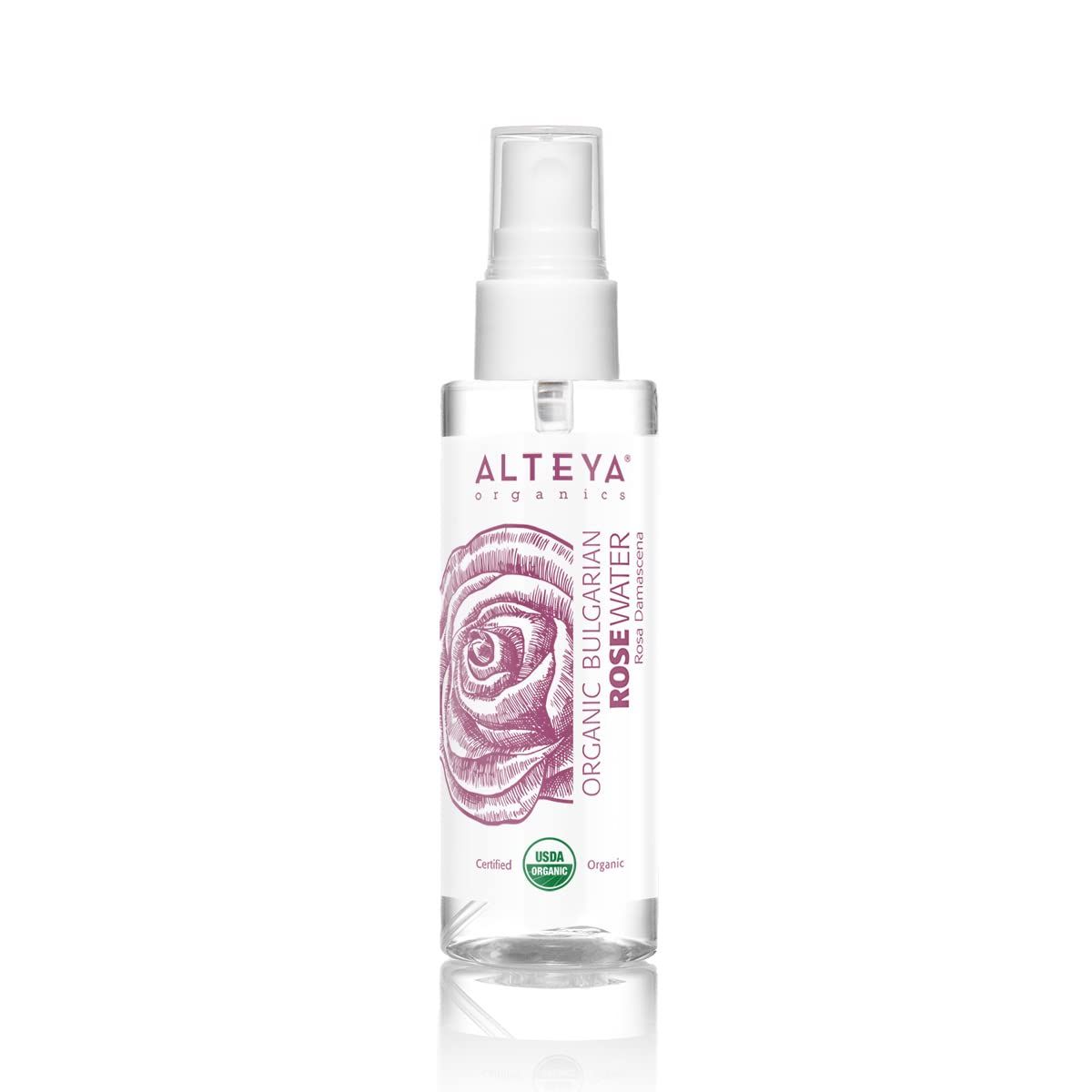 Alteya UDSA Organic Bulgarian Rose Water 3.4 Fl Oz Spray
