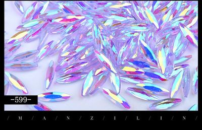 Minejin Nail Art Symphony Rhinestones 3D DIY Horse Eye Glitter Stones Pedicures Decoration 80Pcs