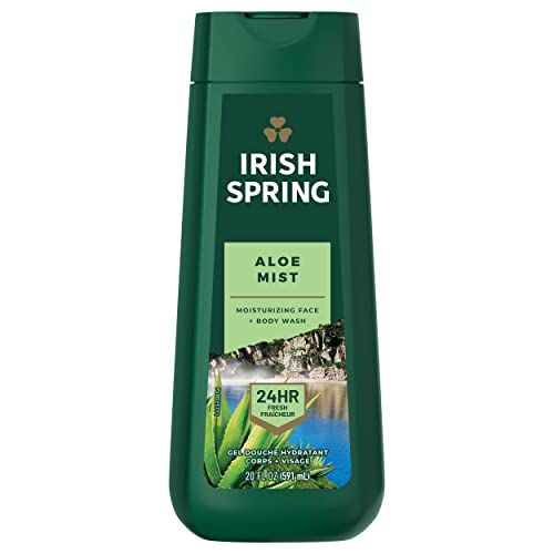 Irish Spring Men&#39;s Body Wash Shower Gel, Aloe Vera - 20 fluid ounce (Pack of 6)