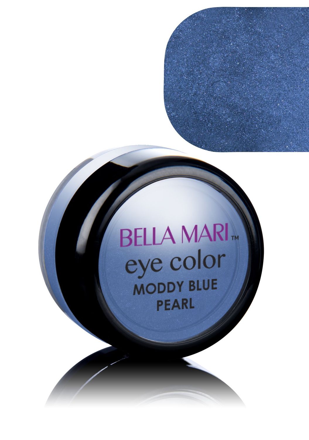 Bella Mari Natural Mineral Eyeshadow, Moody Blue (Pearl); 0.1oz