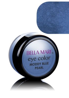 Bella Mari Natural Mineral Eyeshadow, Moody Blue (Pearl); 0.1oz