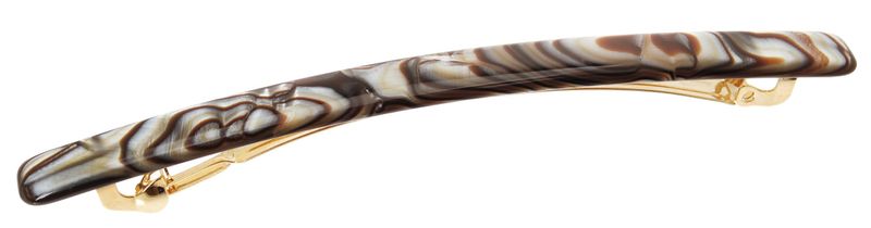 France Luxe Long &amp; Skinny Barrette, Onyx - Classic French Design for Everyday Wear