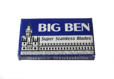 100 BIG BEN Super Stainless double edge razor blades