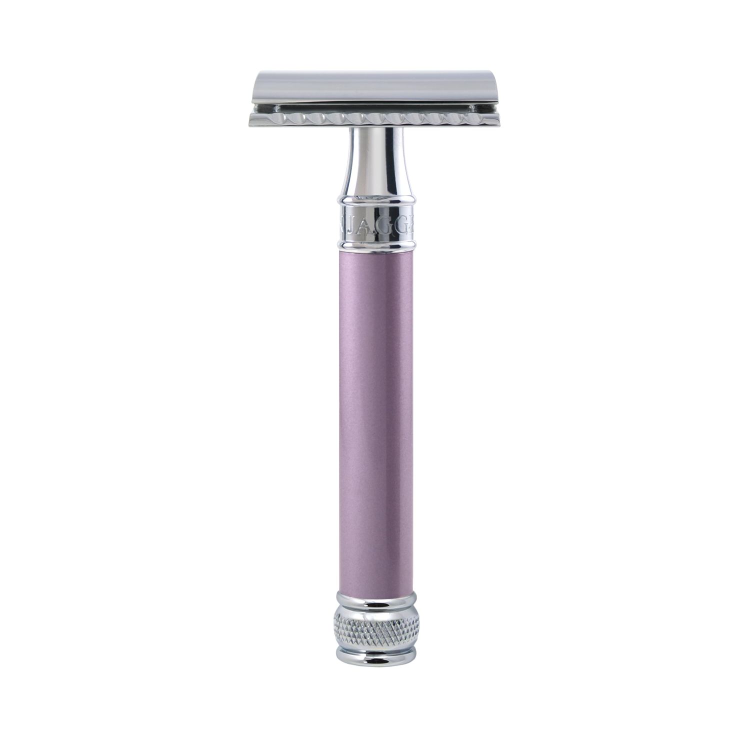 Edwin Jagger DELHEBLAMZ Classic Long Handled Double Edge Manual Eco-Friendly and Reusable Safety Razor for Men and Women for Shaving cream or Soap Fits All DE Razor Blades (Heather)
