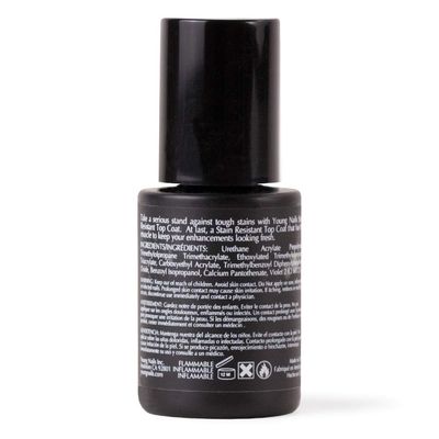 Young Nails Stain Resistant Gel Top Coat - Professional Grade Clear Gel Nail Polish Top Coat, No Wipe UV Gel Top Coat for Acrylic and Hard Gel Nails, Prevents Discoloration, UV &amp; LED Cure - 1/3 oz
