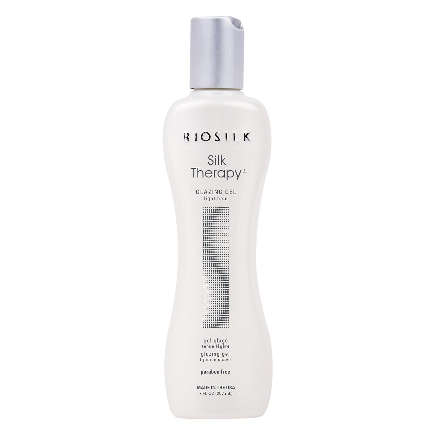 BioSilk Silk Therapy Glazing Gel, Light-Hold Styling Gel For Shine Without Stickiness, Sulfate, Paraben, &amp; Cruelty-Free, 7 Oz