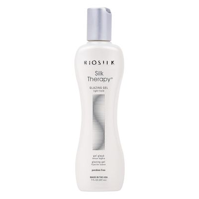 BioSilk Silk Therapy Glazing Gel, Light-Hold Styling Gel For Shine Without Stickiness, Sulfate, Paraben, &amp; Cruelty-Free, 7 Oz