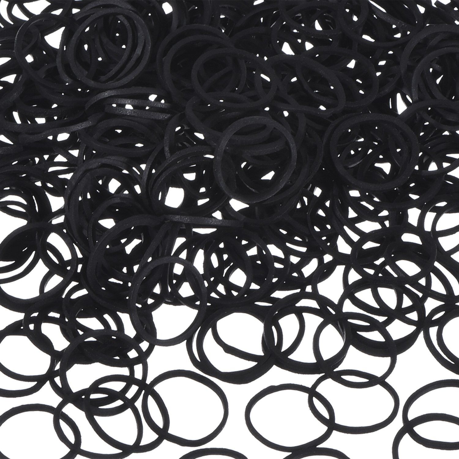 Hicarer Pack of 2000 Mini Rubber Bands Black Soft Hair Elastics Braiding Bands for Small Dreadlocks, Wedding Hairstyle and More