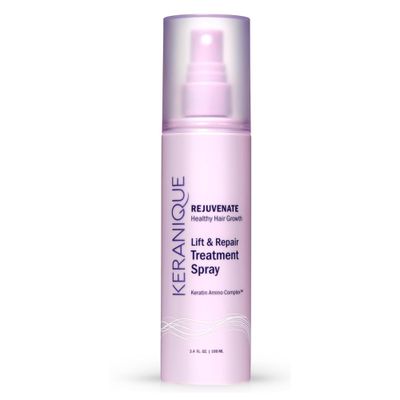 Keranique Hair Thickening Spray for Instant Volume, Texture &amp; Lift for Fine Hair - Heat Damage Protectant With Keratin 6.8 oz