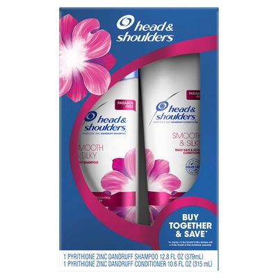 Head &amp; Shoulders Smooth &amp; Silky Dandruff Shampoo and Conditioner Twin Pack, 23.4 Fluid Ounce