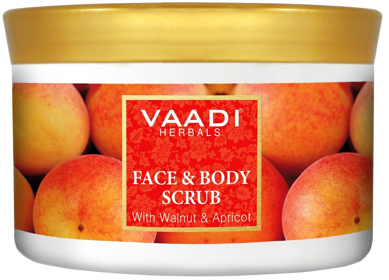 Vaadi Herbals Face And Body Scrub With Walnut And Apricot Herbal Cream Remove Dry Dead Skin Cells &amp; Blackheads 500 Gm (17.64 Oz)