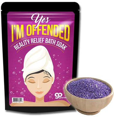 Yes, I&#39;m Offended Bath Soak - Purple Bath Salts Luxury Bath Girlfriend Gifts for Best Friends Bath and Body Gifts for Women Mediterranean Sea Salts Sarcastic Gifts Funny Novelty Bath Spa Gifts