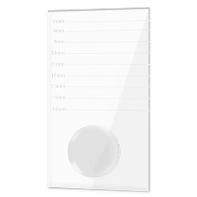 G2PLUS Glass False Lash Holder, 4&#39;&#39; x 2&#39;&#39; x 0.4&#39;&#39;Lash Pallet for Lash Extensions, 2-in-1 Crystal False Lashes Adhesive Glue Pallet Holder for Eyelash Extensions
