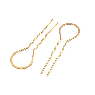 10pcs U Shaped Hairpins Metal Grip Hair Pins Twist Styling Hair Clips Updo Hair Stick for Women and Girls (Golden)