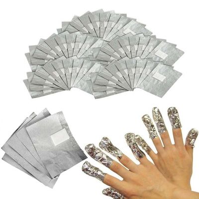 120Pcs Nail Art Gel Polish Remover Soak Off Removal Foil Wraps with Cotton Pad Nail Wipe