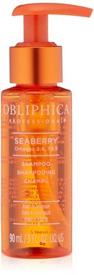 Obliphica Professional Seaberry Shampoo for Fine to Medium Hair, 3 Fl Oz - Improves Thickness, Prevents Hair Loss, Moisturizing, Essential Vitamin, Easy Application