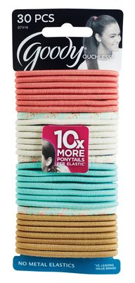Goody Ouchless Elastics, Vintage Floral, 30 Count (Pack of 3)
