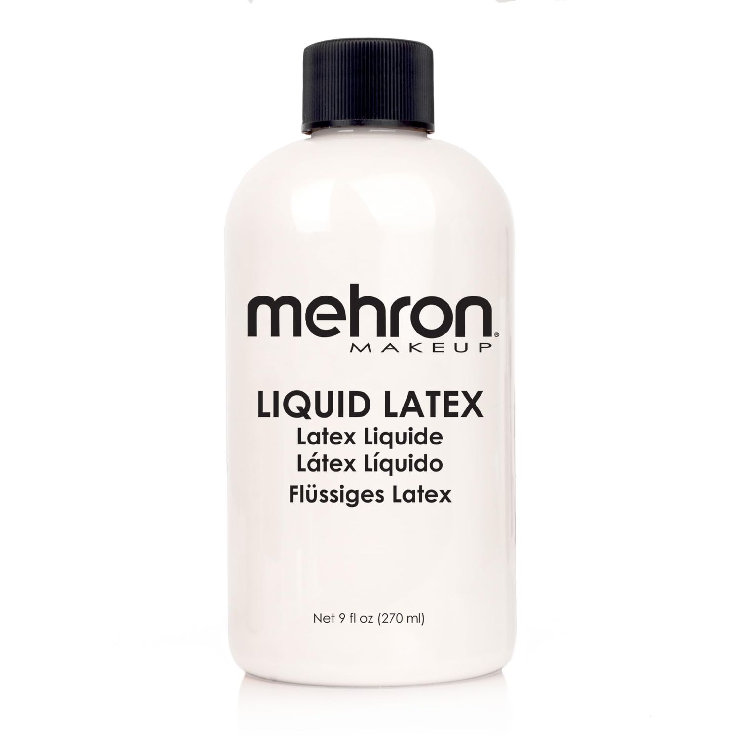 Mehron Makeup Liquid Latex | SFX Makeup | Halloween Latex Makeup | Latex Glue for Skin | Prosthetic Glue 9 fl oz (266 ml) (Clear Flesh)