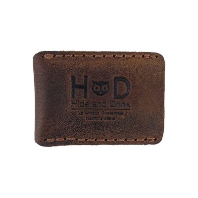 Hide &amp; Drink, Leather Double Edge Safety Razor Head Protective Sheath, Shaving Travel Cover Handmade (Bourbon Brown)