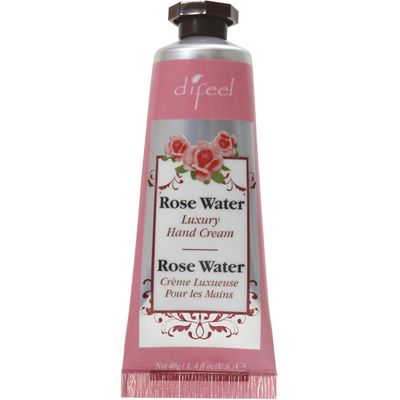 Difeel Invigorating Hand Cream- Rosewater with Pure Natural Oil and Vitamin E 1.4 ounce (6-Pack)