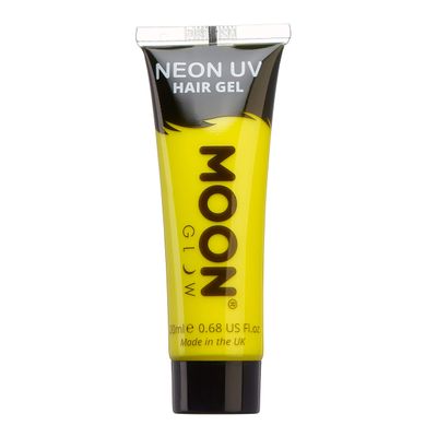 Moon Glow - Blacklight Neon UV Hair Gel - 0.67oz Intense Yellow - Temporary wash out hair color - Spike and Glow!
