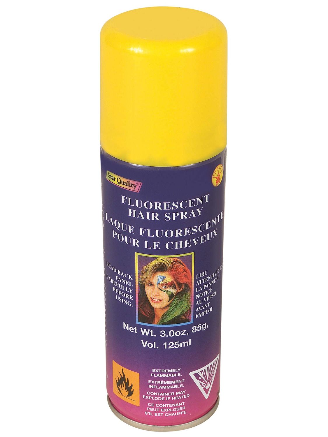 Rubies Bright Color Hairspray, Yellow