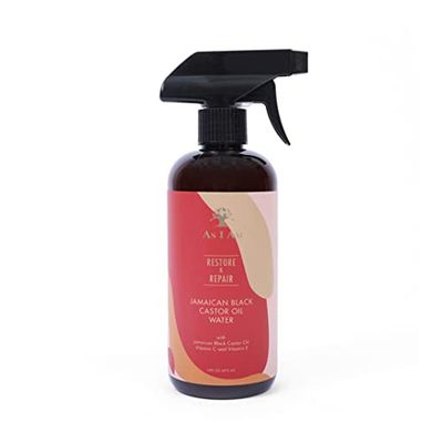 As I Am JBCO Water 16 oz - Nano Curl Strengthener - Moisturizes and Detangles - Anti-Frizz - Increases Fiber Strength - Enriched with Jamaican Black Castor Oil, Vitamin C, and Vitamin E, Red