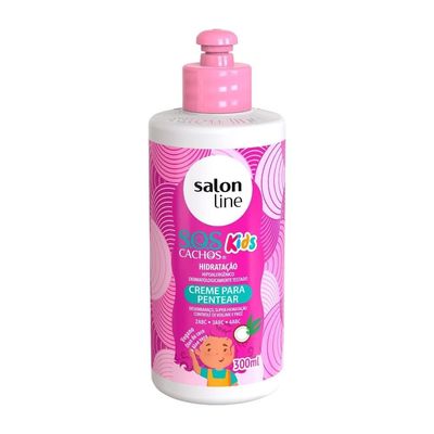 Salon Line - Linha SOS Cachos Kids (Hidratacao) - Creme para Pentear 300 Ml - (SOS Curls Kids (Moisturization) - Combing Cream 10.14 Fl Oz)
