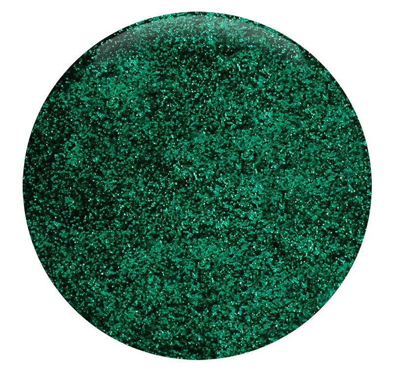 GLITTIES - Emerald Green - Loose Fine Glitter Powder (.008") - Great for Nail Art, Nail Polish, Gel, Gel Polish or Acrylic Nail Powder - Solvent Resistant - (10 Gram Jar)