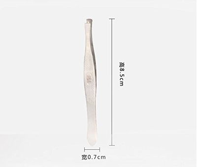 WOIWO 2Pcs Stainless Steel Slant Tip Tweezers Professional Precision Eyebrow and Hair Remover