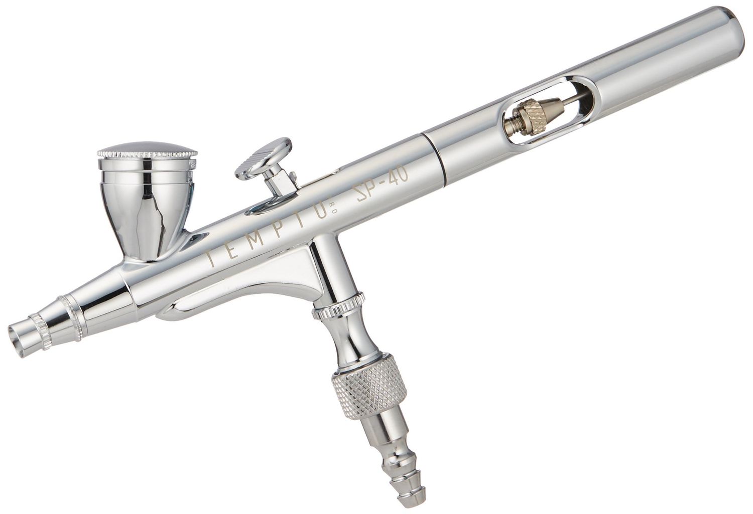 TEMPTU Gravity Feed Airbrush, SP-40 Single Action Airbrush Gun | Professional Airbrush For Beauty &amp; Light Body Work | Includes Storage Case