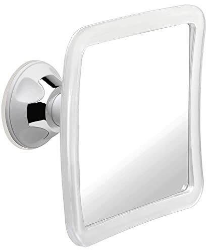 MIRRORVANA Fogless Shower Mirror for Shaving with Upgraded Suction, Anti Fog Shatterproof Surface and 360 Swivel - 6.3&quot; x 6.3&quot;