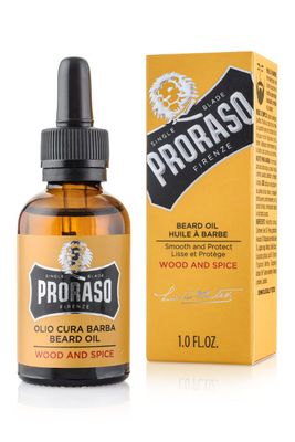 Proraso Beard Oil for Men to Tame, Smooth and Condition Beard Hair - Wood &amp; Spice, 1 Fl Oz (Pack of 1)