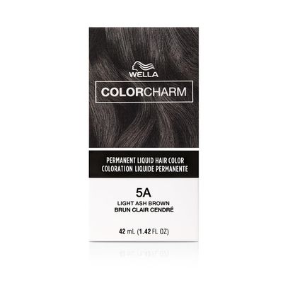 COLORCHARM Permanent Liquid Hair Color for Gray Coverage| 5A Light Ash Brown | 1.4 Fl Oz