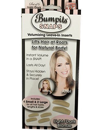 Bumpits Snaps Hair Volumizing Leave-in Inserts,Light/Dark Blonde Lifts Hair at Roots for Natural Volume