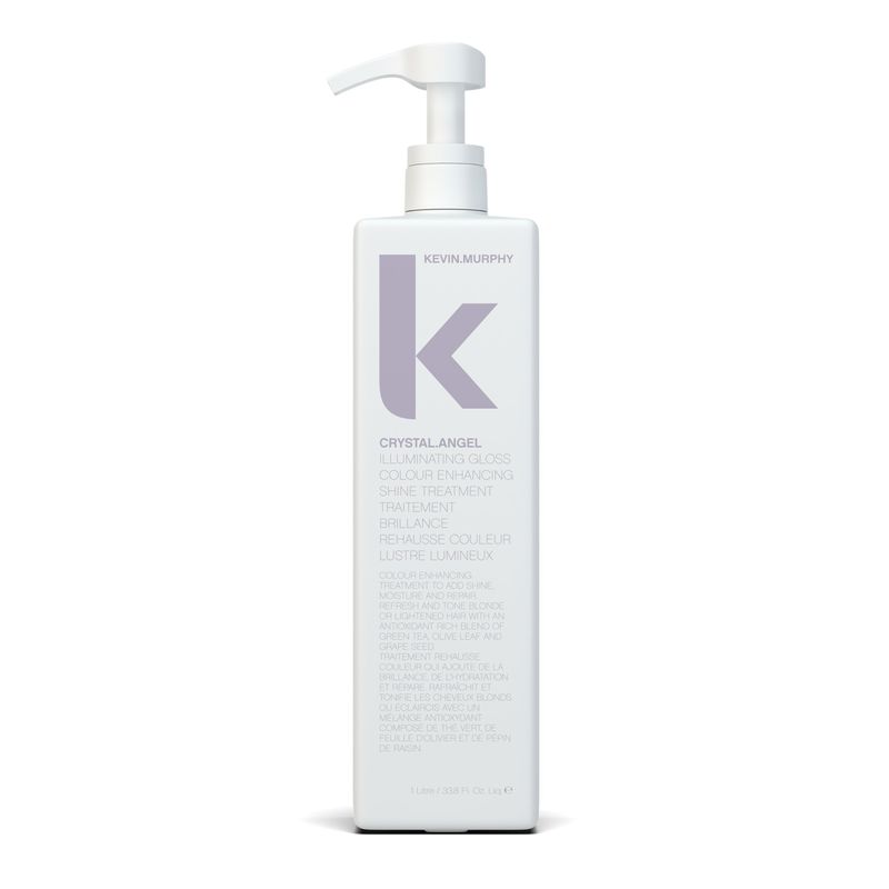 KEVIN.MURPHY CRYSTAL.ANGEL - Colour Shine Hair Treatment - For Colour Gloss - For Coloured or Natural Hair - For Blonde &amp; White Tones - Hair Repair &amp; Shine - 1 L / 33.8 fl oz