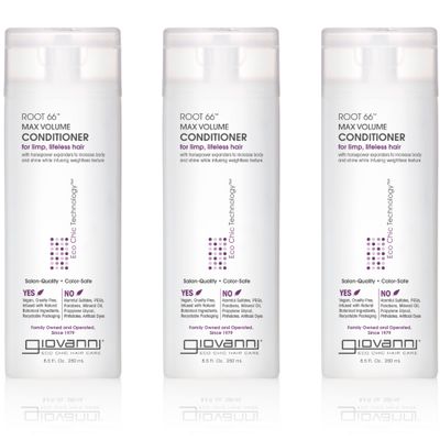 GIOVANNI 2chic Root 66 Max Volume Conditioner - Conditioner for Fine Hair, Helps Strengthen &amp; Protect Fine, Lifeless Hair, Volumizing Conditioner, Natural Botanical Ingredients - 34 Fl Oz (4 Pack)