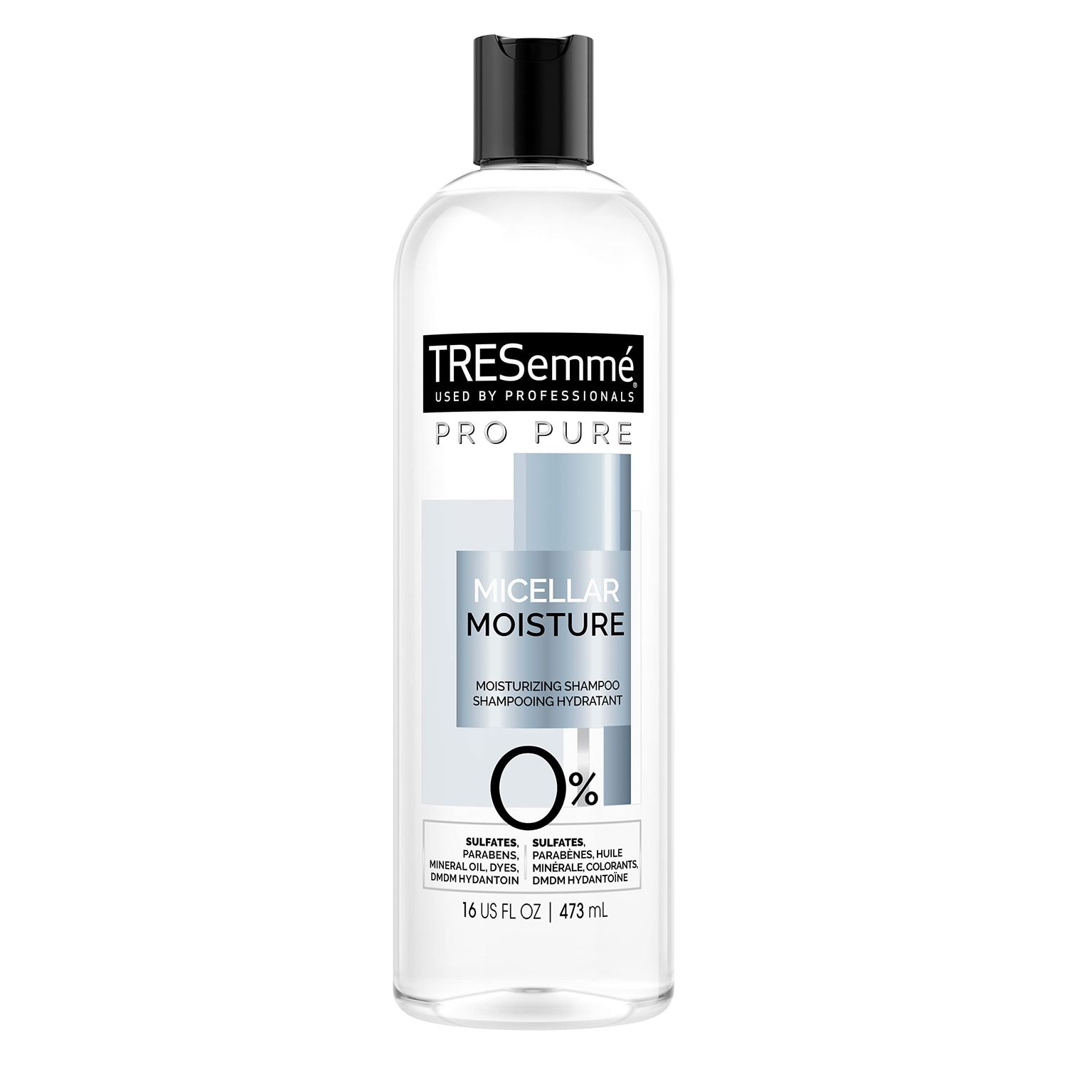 TRESemme Pro Pure Micellar Moisture Shampoo, Paraben and Dye Free, Daily Moisture for Dry, Dull Hair, Unisex, 16 fl oz