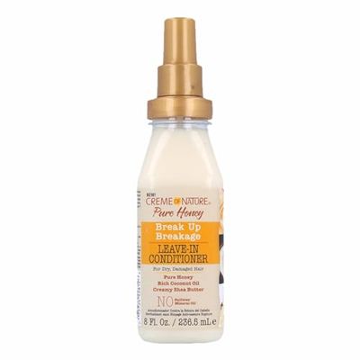 Creme Of Nature, Leave in Conditioner Pure Honey, Coconut Oil And Shea Butter Formula, For Dry Damaged Hair, 8 Oz