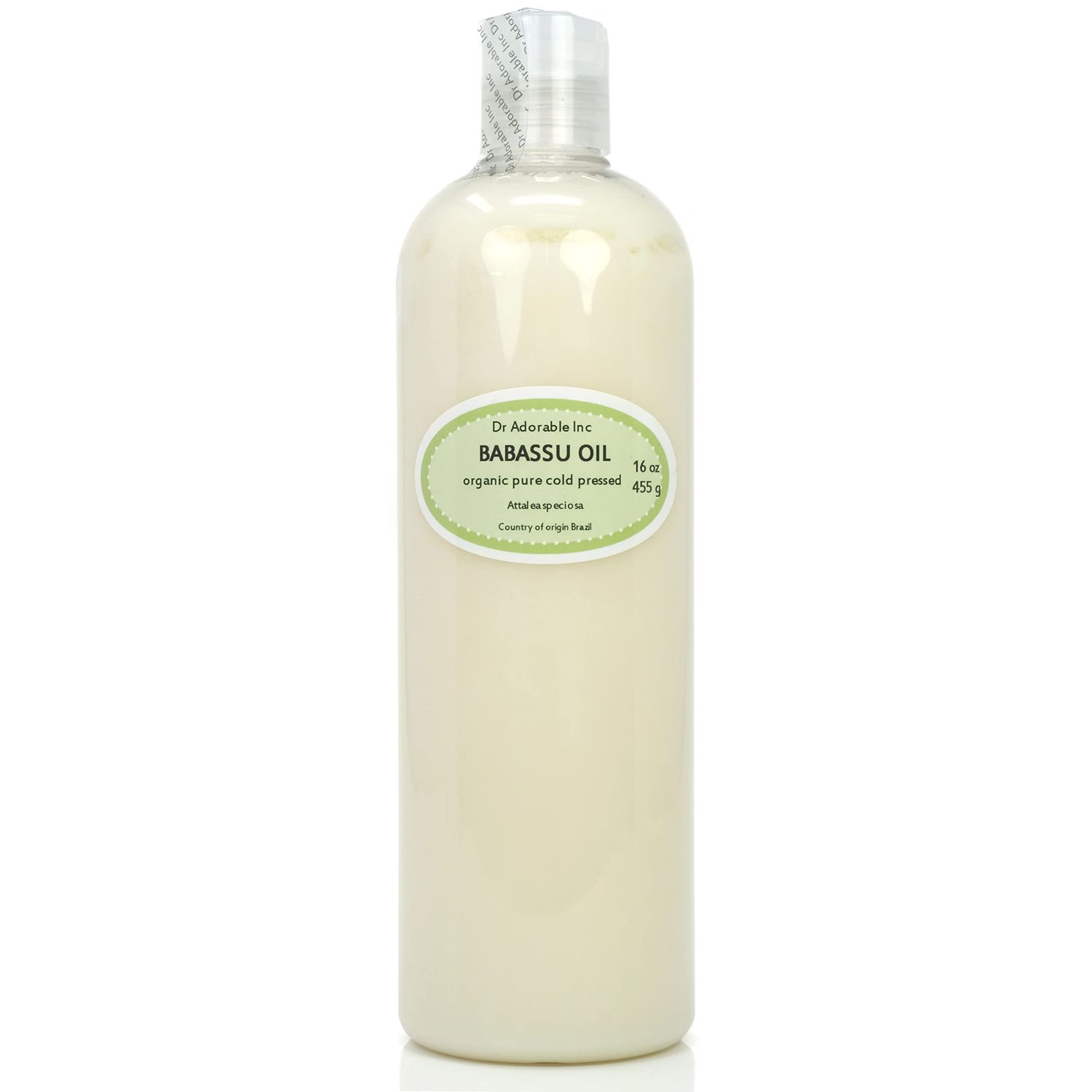 Dr Adorable - 16 oz - Babassu Oil - 100% Pure Cold Pressed Natural Organic