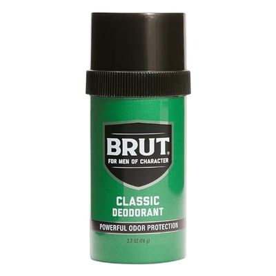 Brut Classic Round Deodorant Stick - Scented Deodorant for Men - Deodorant for All-Day Freshness - Powerful Odor Protection - Paraben Free - 2.7 oz