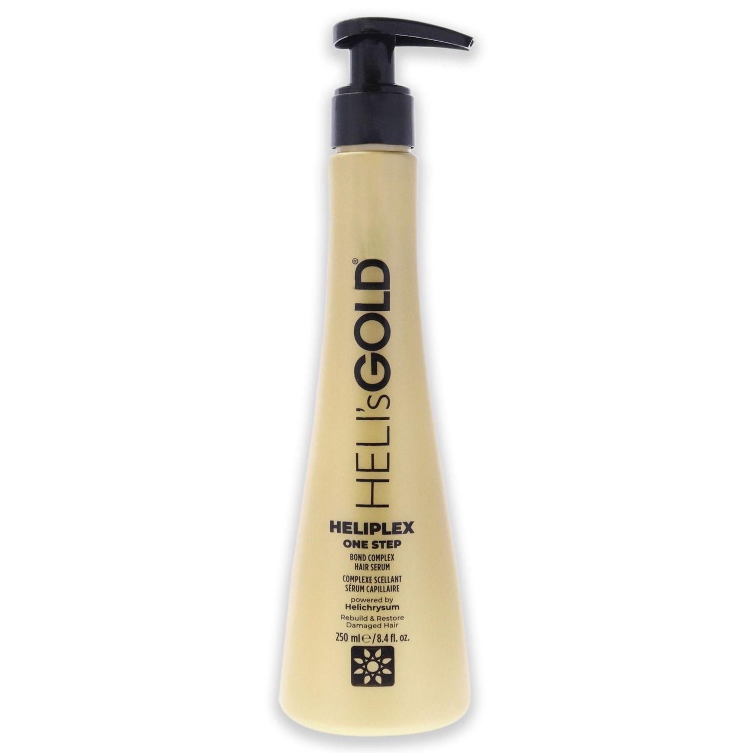 Heli&#39;s Gold Heliplex One Step Hair Serum - Bond Complex Treatment For Maintenance And Regrowth - Intensive, Nourishing Repair For Damaged, Split Strands - Sun And Thermal Heat Protectant - 8.4 Oz